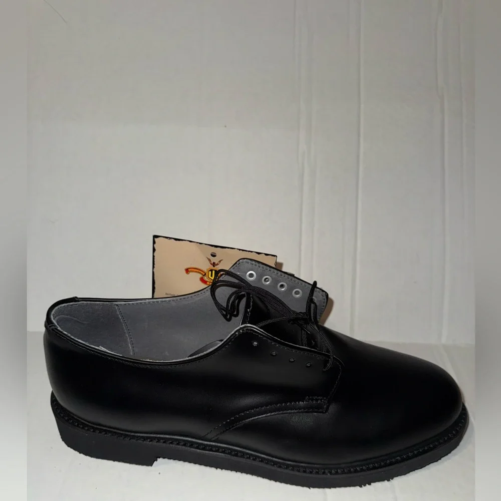 Thorogood 834-6130 Black Leather Oxford Shoes Postal Certified Mens Size 8.